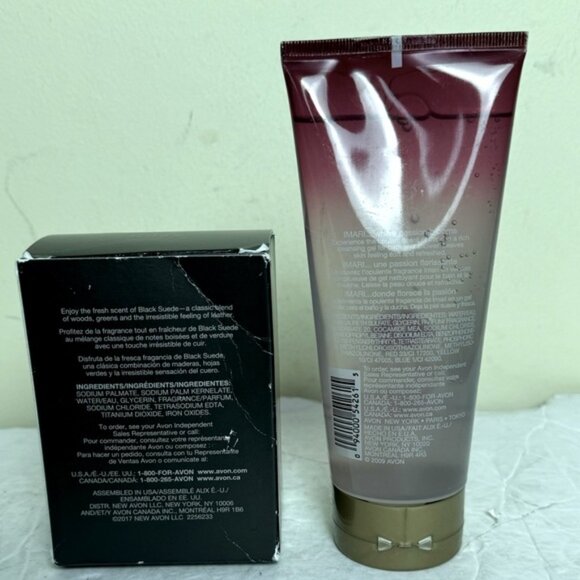 Avon NEW 2 IMARI & Black Suede Soap on Rope Rich Indulgence Bath and Shower Gel - Picture 4 of 12